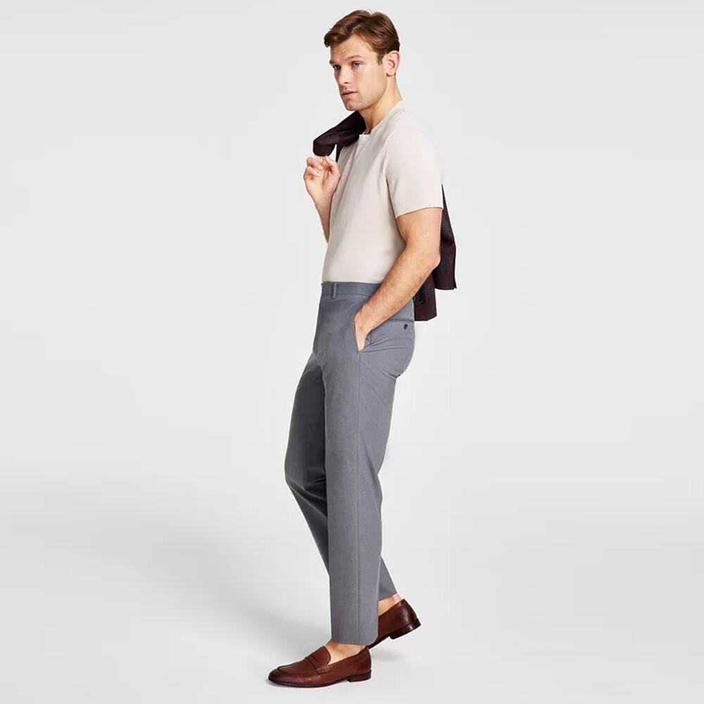 Michael Kors Men's Light Grey Stretch Marvin Classic Fit Dress Pants Size 42x32